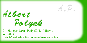 albert polyak business card